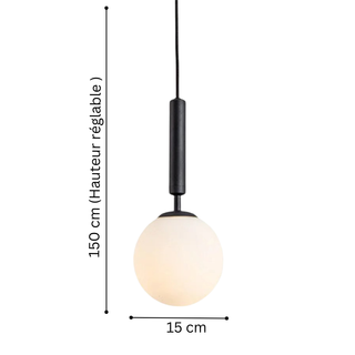 LED Pendant Light – Modern Cosmic Pendant Lighting with Hand Blown Glass & Adjustable Cable