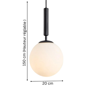 LED Pendant Light – Modern Cosmic Pendant Lighting with Hand Blown Glass & Adjustable Cable