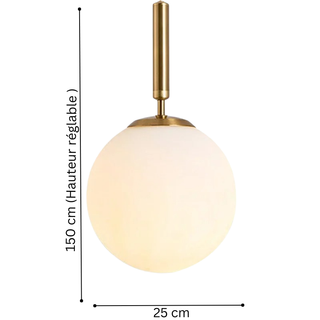 LED Pendant Light – Modern Cosmic Pendant Lighting with Hand Blown Glass & Adjustable Cable