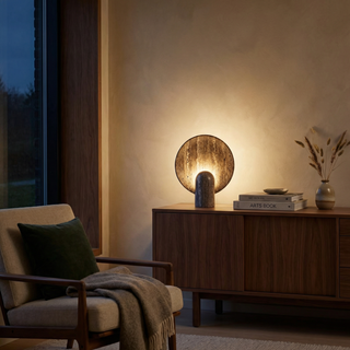 Minimalist Resin Table Lamp – Modern E27 Base Lamp with LED Bulb Included