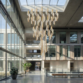 Lustre spirale moderne – Luminaire de luxe en cristal pour villa et salon
