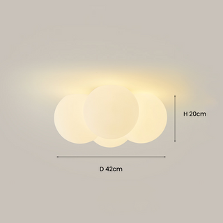 Plafonnier Moderne – Lampe Bulle Nuage Blanc avec Ampoules LED Trois Couleurs