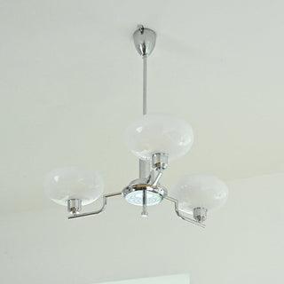 Medieval iron glass chandelier side — designer warm ambient ceiling