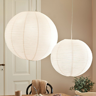 White Paper Lantern Nordic Pendant Lighting – Scandinavian Modern Hanging Lamp