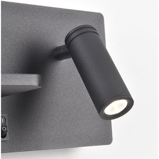 Modern LED iron bedside wall sconce — adjustable reading lamp