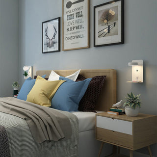Modern USB charger LED wall lamp warm — sconce fixture