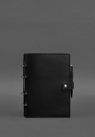 leather bound notebook handcrafted journal replaceable insert pen holder set view