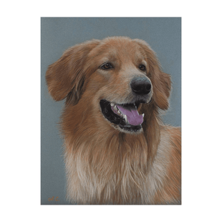pastel dog portrait realistic animal art aleksandr smahlyi front view