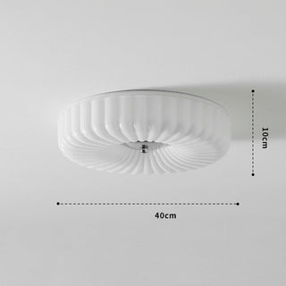 Plafonnier Bauhaus en verre – Luminaire encastré en verre crème avec ampoule LED