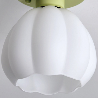 Plafonnier Citrouille - Mini Luminaire Moderne en Verre et Métal pour Couloir et Chambre