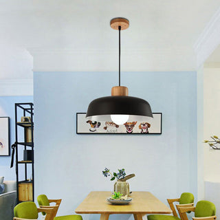 Minimalist Nordic aluminium pendant with stained finish