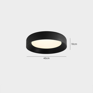 Modern LED Ceiling Lamp - Flush Mount Black Metal Light for Living Room