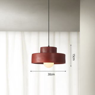 Nordic geometric pendant lamp over kitchen island counter