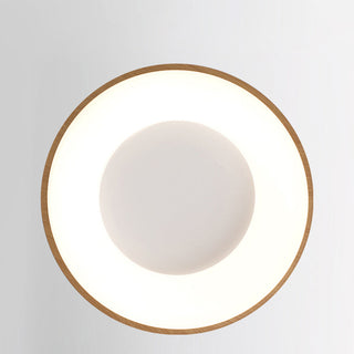 Natural Wood Ceiling Light – Round LED Ceiling Lamp With Warm Ambient Lighting