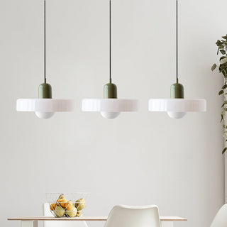 Suspension Bauhaus – Plafonnier Simple à 3 Têtes en Verre pour Salle à Manger