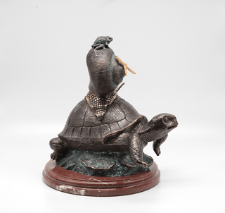 bronze nature inspired limited edition indoor decorative statue close-up