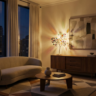 Tree Bedside Lamp | Gold Metal Sculptural Table Lamp With Dimable Warm Ambient Light