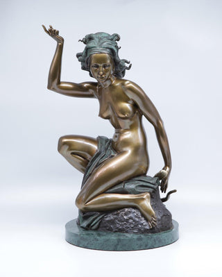 bronze lion limited edition figurative art sculpture stone base set view