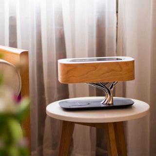 Desert-inspired wireless lamp — warm ambient close-up detail