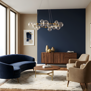 Modern Pendant Light – Elegant LED Metal Fixture with Cord Hanging Design