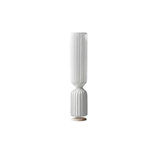 Modern Floor Lamp – White Fabric LED Lighting | Slender Standing Lamp