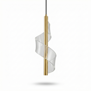 Modern Suspension Light – Spiral Pendant Lamp with PVC Lampshade & LED