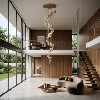 Modern Crystal Chandelier – Elegant LED Lighting Fixture for Living Room