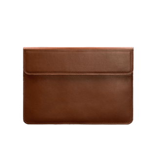 leather laptop sleeve handmade magnetic envelope cover 15-16 inch front view