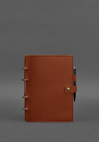 leather bound notebook handcrafted journal replaceable insert pen holder product view
