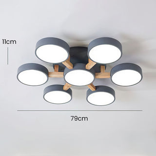 Acrylic Ceiling Light – Modern Multi-Head Fixture with Diffused Acrylic Heads