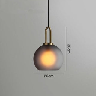 Modern Glass Pendant Light – Adjustable Hanging Single Bulb Fixture for Living Room Lighting
