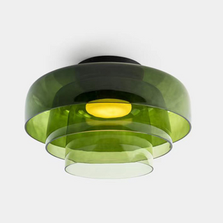 Designer creative glass ceiling fixture in living room, modern