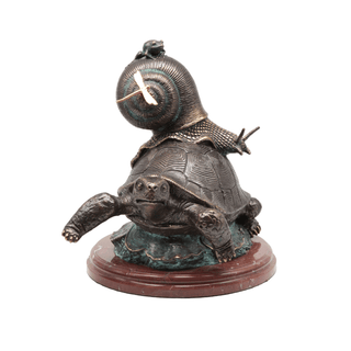 bronze nature inspired limited edition indoor decorative statue front view