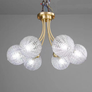 Large metal circle mid century chandelier ceiling close-up