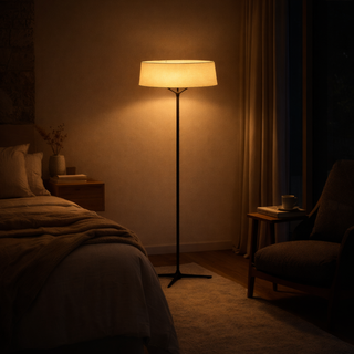 Nordic Fabric Floor Lamp – Modern LED Living Room Lamp with Soft Light Diffuser