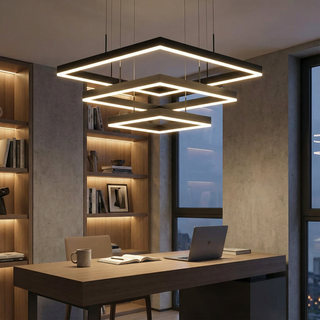 Modern Alloy Chandelier – Elegant Dining Room Lighting With Dimmable LED Pendant Light