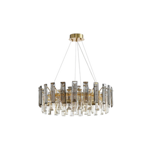 Gold Chandelier – Modern Ceiling Light With Delicate Crystal Lighting & Soft Ambient Glow