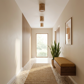 Natural Wood Ceiling Light – Scandinavian Minimalist Wooden Lamp by Lumavera