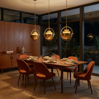 Scandinavian Pendant Light – Modern Iron Pendant with Soft Ambient LED Lighting