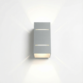 Modern Outdoor LED Wall Lamp – Grey Aluminum Wall Light | Energy Efficient Outdoor Lighting
