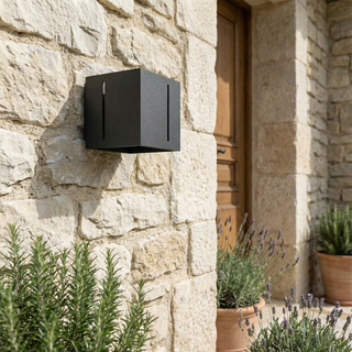 Modern Black Wall Light – Perforated Metal Sconce | LED Compatible Ambient Lighting