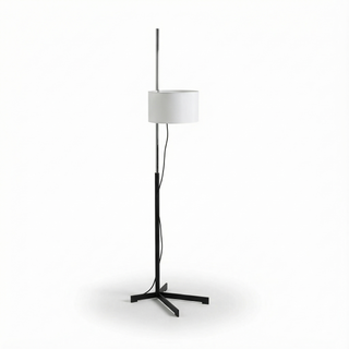 Spanish Floor Lamp – Modern Metal Base with Fabric Shade | LED Ambient Lighting
