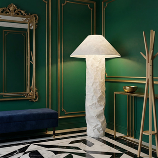 Iron Fabric Floor Lamp – Modern Living Room Lamp with LED Lighting Fixture