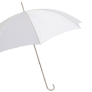 Wedding pearl elegant bridal handmade Italian jeweled brass umbrella side
