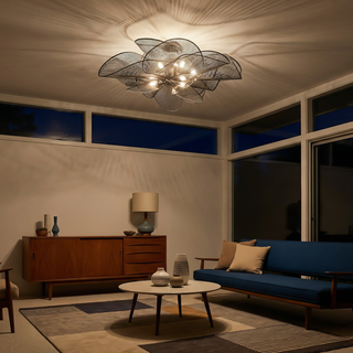 Black Ceiling Light – Modern LED PVC Surface Mount Bedroom Lamp