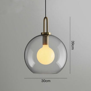 Modern Glass Pendant Light – Adjustable Hanging Single Bulb Fixture for Living Room Lighting