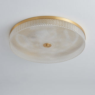 Crystal Copper Ceiling Light - Modern Flush Mount Lighting with LED Three Color Changing