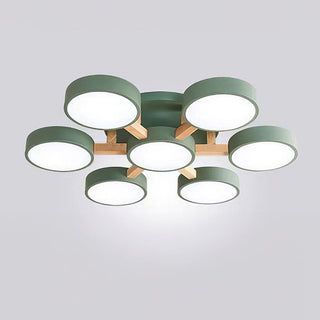Acrylic ceiling fixture with multiple heads, modern LED light