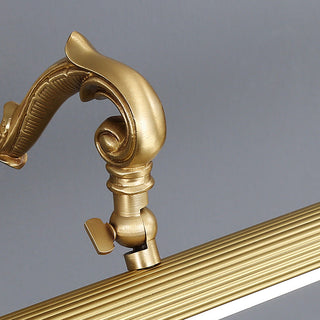 Gold LED vintage bathroom metal wall sconce ambient — vanity