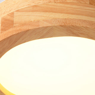 Retro Wood Ceiling Light - Multi Head Ceiling Light with Warm Ambient LED